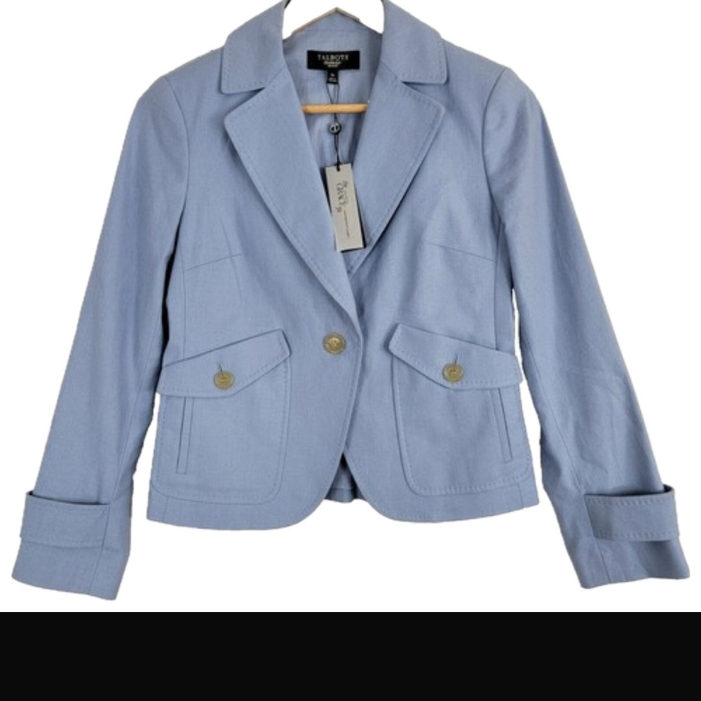 Talbots Women's Sky Blue Blazer jacket - Picture 11 of 11